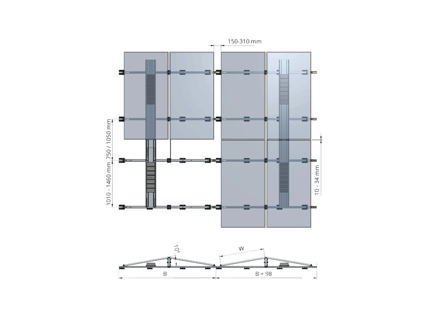 Afmetingen Sunbeam Supra Symmetrical wit v2