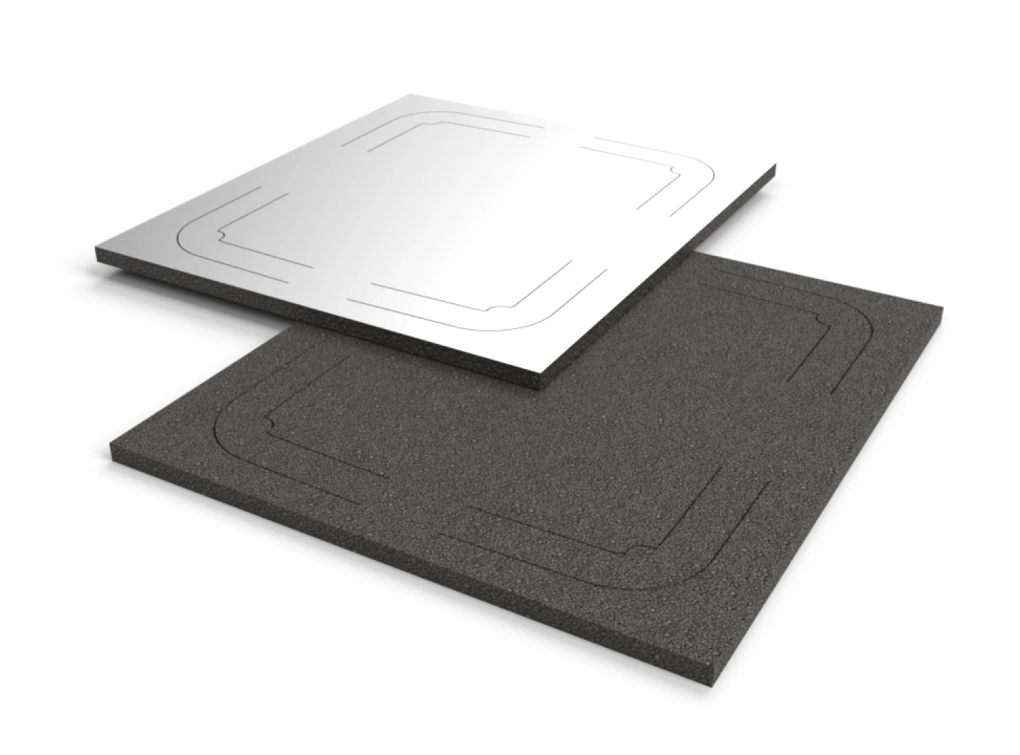 Rubber mat Supra render white